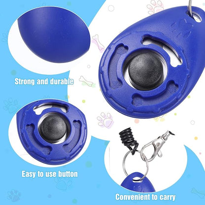 30pcs Dog Training Clickers with Wrist Strap,Multicolor Pet Training Clicker Cat Clicker Bird Clickers for Dogs Cats Horses Birds Behavioral Training Accessories