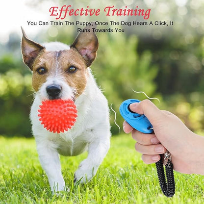 18 Pieces Dog Training Clicker, Pet Behavioral Training Clickers with Wrist Strap for Dogs Cats Puppy Birds Horses(Multicolor)