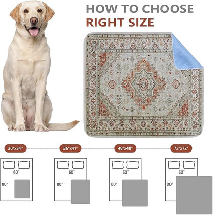 Qeils Washable Pee Pads, Reusable Puppy Pads Super Absorbent Leakproof Dog Training Pads, Non-Slip Wee Wee Pads for Crate, Floor, Potty Pads Feeding Mat Dog Pee 2 Pack 36"x41"