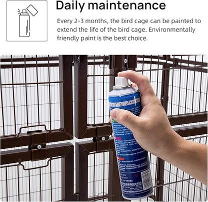 wonline Parrot Cages for Large Birds Outdoor Extra Large Bird Cage with Bird Cage and Perch, Suitable for Macaws Canaries Parrots Budgie Lovebirds