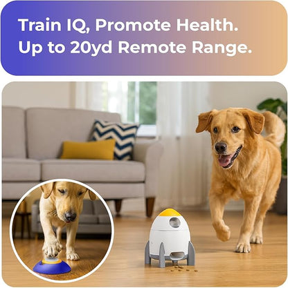 Interactive Dog Puzzle Feeder Toy, Automatic Dogs Treat Dispenser for IQ Training & Slow Feeder, Dog Food Dispenser with Remote Button, Suitable for Indoor or Outdoor Play, All Breeds, OtterVerz 11