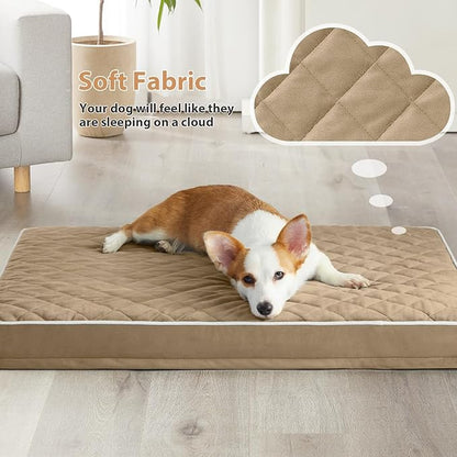 WNPETHOME Orthopedic XXL Dog Beds Large Sized Dog, Waterproof Extra Large Dogs Bed with Removable Washable Cover, Multi-Needle Quilting Dogs Crate Bed