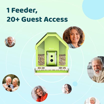 Birdfy Smart Bird Feeder with Camera, Durable Metal Bird Feeders for Outdoors, Auto-Detect & Record HD Videos, Instant Alerts & Live View, Solar Powered, Weatherproof for Backyard, Ideal Gift for Mom