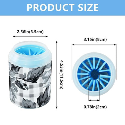 Dog Paw Cleaner Mudbuster Dog Foot Washer for Small Medium Large Dogs Cats Premium Pet Supplies Black White Sunflower Gingham