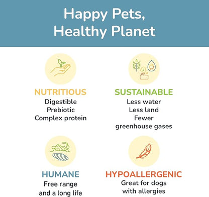 Jiminy's Chewy Training Treats for Dogs, Low Calorie, Hypoallergenic Insect Protein, Made in USA, 6oz, Peanut Butter & Cranberry (Pack of 3)