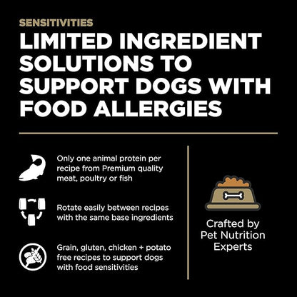 Go! Solutions Sensitivities Limited Ingredients, Grain-Free Dry Dog Food, Duck Recipe for Sensitive Stomach, 22 lb Bag
