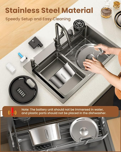 Wireless Cat Water Fountain Stainless Steel - 3.2L/108oz Cordless Pet Water Fountain Battery Operated Cats Water Dispenser Silent Rechargeable Automatic Fountain with 6 Filters 3 Sponges