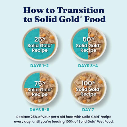 Solid Gold Wet Dog Food for Small Dogs - Grain Free Small Dog Food Wet Recipe w/Real Lamb, Superfoods & Vitamins for Gut Health & Immune Support - for Puppies, Adult & Senior Breeds - 12ct 3.5oz Cups