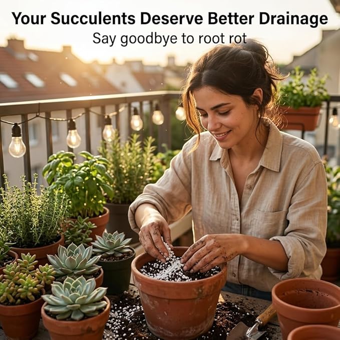 Organic Perlite for Plants, Soil Amendment for Enhanced Drainage and Growth, Ideal for Potting Mixes(2 Quart)