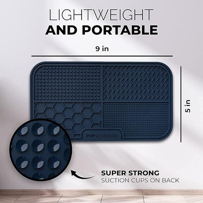 Pup Culture Dog Lick Mat for Dogs (2 Pack), Feeding Pad for Anxious Pets Plus 4 Different Puzzles for Mental Stimulation for Dogs - Supports Mental, Dental, and Digestive Health - Heavy Duty