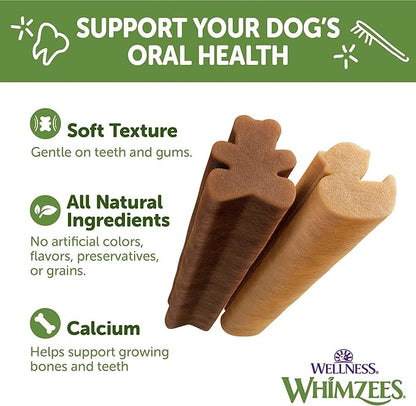 WHIMZEES Wellness Puppy Dog Dental Treats, Natural Chews, Medium & Large Size Stick, (14 Count)