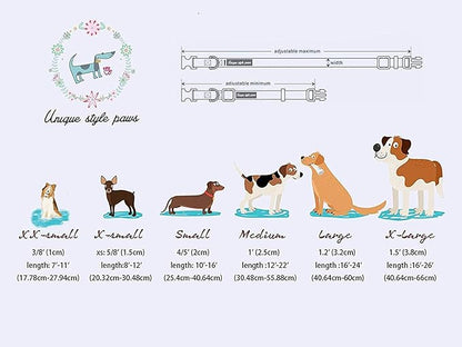 Unique style paws Cotton Dog Collar with Bow Puppy Collar with Black Blue Grid for Small Medium Large Boys Girls Dogs