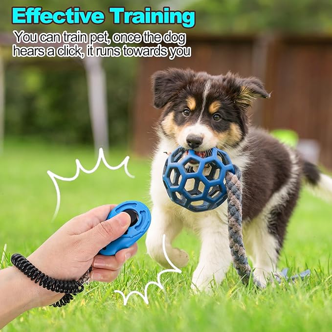 Lawei 30 Pcs Dog Training Clicker with Wrist Strap, 14 Color Pet Training Clickers for Dogs Cats Birds Horses, Durable Animal Behavior Trainer Clicker Kit for Obedience and Positive Reinforcement