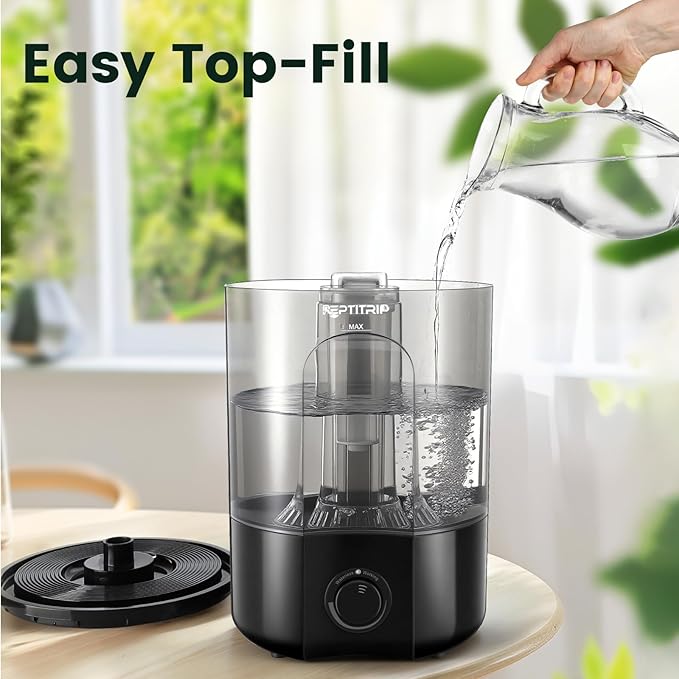 1 Gallon Reptile Humidifier Fogger for Terrariums, Adjustable Fog Volume, Ideal for Bearded Dragons, Lizards, Geckos, Snakes, Tortoises, Amphibians Humidity Increasing