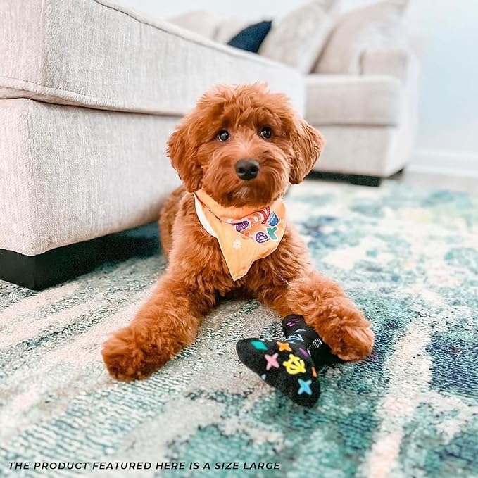 Haute Diggity Dog Black Monogram Chewy Vuiton Bone, Plush Designer Dog Toys with Interactive Squeaker, Stimulating Pet Enrichment, Machine-Washable & Safe Materials for All Breeds, Size XL