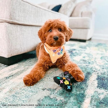 Haute Diggity Dog Black Monogram Chewy Vuiton Bone, Plush Designer Dog Toys with Interactive Squeaker, Stimulating Pet Enrichment, Machine-Washable & Safe Materials for All Breeds, Size XL