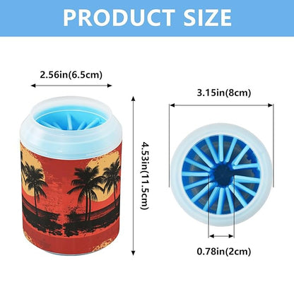 Dog Paw Cleaner Cups for Dogs Pets Foot Washer Paw Scrubber for Medium Small Cats Dogs Cleaning Cup Pop Art Palm