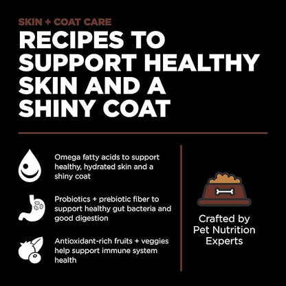 Go! Solutions Skin + Coat Care, Dry Dog Food, Large Breed Puppy Salmon Recipe with Grains, 12 lb Bag