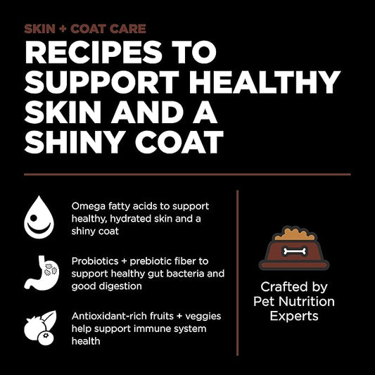 Go! Solutions Skin + Coat Care, Dry Dog Food, Large Breed Puppy Salmon Recipe with Grains, 12 lb Bag