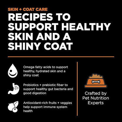 Go! Solutions Skin + Coat Care, Dry Dog Food, Salmon Recipe with Grains, 22 lb Bag