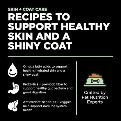 Go! Solutions Skin + Coat Care, Dry Dog Food, Turkey Recipe with Grains, 22 lb Bag