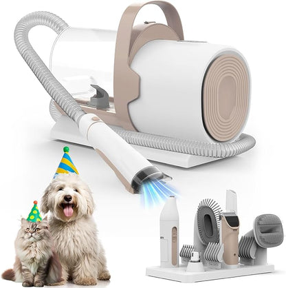 Dog Grooming Vacuum, Pet Grooming Kit, Dog Clipper Nail Trimmer Grinder, 2.5L Dust Cup 7 Grooming Tools 11000Pa Dog Vacuum for Shedding Grooming, Pet Grooming Vacuum for Dogs, Home Cleaning, PG50 Plus