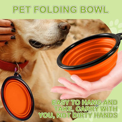 JIURUN Dog Treat Pouch for Pet Training - Dog Treat Bag (Grey) - Dog Training Kit, Dog Clicker for Training, Silicone Treat Bag, 2-in-1 Whistle Clicker, Collapsible Dog Bowl, 2 Dog Poop Bag