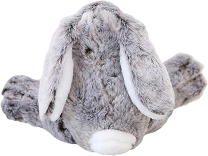 GOOC Kawaii Stuffed Fluffy Rabbit Animal Sitting Bunny Plush Toy Big Feet Rabbit Plushies Gray Fuzzy Bunny Doll Gift for Kids or Lover 10 Inch