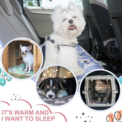 Reginary 4 Pcs Waterproof Guinea Pig Blankets Washable Small Animal Fleece Bedding Guinea Pig Cage Liners Reusable Training Pads Pet Pee Pad Sleep Mat for Hamster(Bear Pattern,24 x 16 Inch)