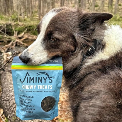 Jiminy's Chewy Training Treats for Dogs, Low Calorie, Hypoallergenic Insect Protein, Made in USA, 6oz, Peanut Butter & Cranberry (Pack of 3)