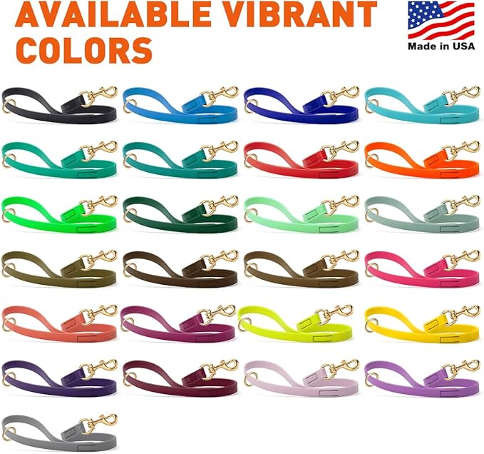 Viper Biothane K9 Working Dog Leash Waterproof Lead for Tracking Training Schutzhund Odor-Proof Long Line with Solid Brass Snap for Puppy Medium and Large Dogs 20in, Teal