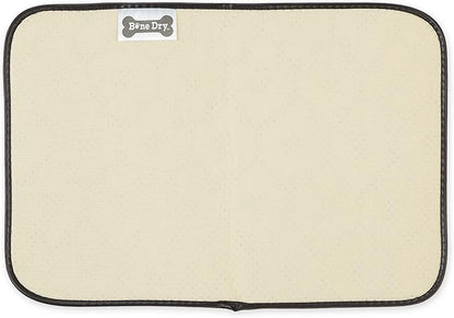 Bone Dry Machine Washable, Ultra Absorbent Pet Mat, 12x18, Green Lattice