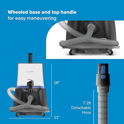 FURME Original Pet Grooming Vacuum Kit - Cat & Dog Grooming Kit for Easy Pet Care at Home, Quiet & Safe Dog Hair Remover Machine with Brush, Clipper, Shedding & Cleaner Tools & 1L Canister