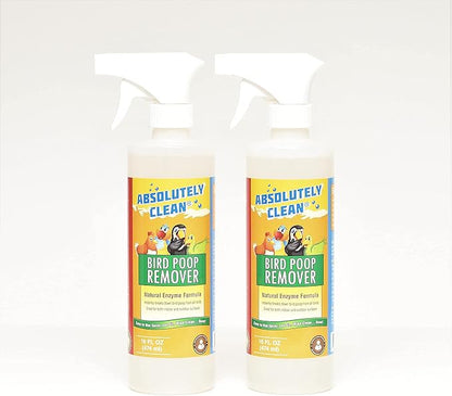 Absolutely Clean Amazing Bird Poop Remover - Just Spray/Wipe - Safely & Easily Removes Bird Messes - Use Indoor/Outdoor - Made in The USA