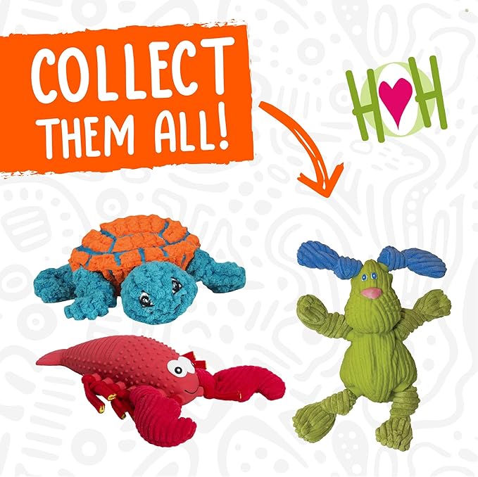 HuggleHounds Huggle-Fusion Dog Toy - Dog Toys Rubber, Fuzzy Dog Toy, Puppy Essentials, Plush & Heavy Duty Latex for Small, Medium & Large Dogs, All Breeds - Dude Turtle