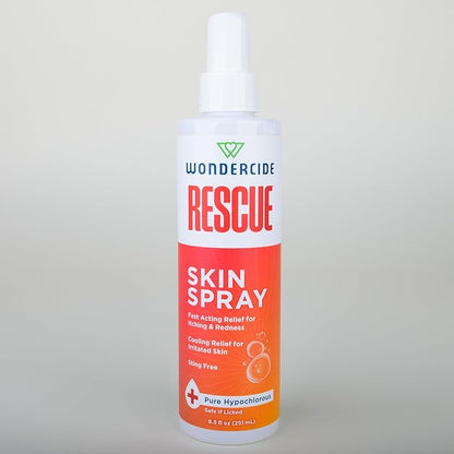 Wondercide Rescue - Skin Spray for Pets - Allergy Care, Rash, Redness, and Itch Relief for Dogs and Cats with Pure Hypochlorous - 8.5 oz