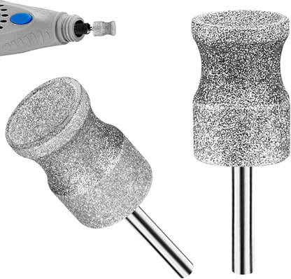 RIUORKIE Diamond Rotary Nail Grinder Bits for Dog, 1/8" Diamond Dog Nail Grinder Attachment for Dremel Grinder Replacement Heads Pets Nail Care Clippers for Medium Large Dogs.