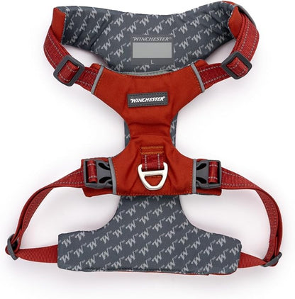 Winchester Pet No-Pull Adjustable Soft Padded Dog Vest Harness with Reflective Stitching, Ketchup, Small
