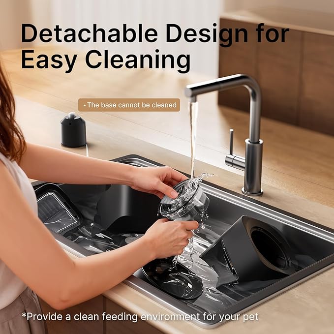 DUDUPET Automatic Cat Feeder 5G WiFi, Automatic Pet Feeder with APP Remote Control, 5L Cat Dry Food Dispenser Dual Power,10 Meals Programmable 1-15 Portion Control Auto Dog Feeders for Cats,Puppy