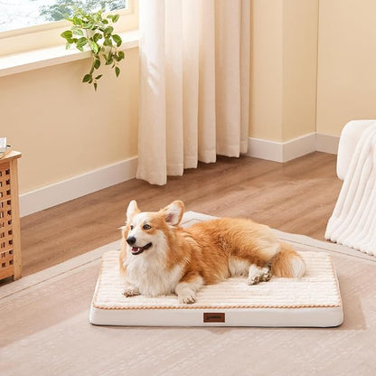 XXL Dog Bed for Crate - Extra Large Orthopedic Pet Beds with Removable Machine Washable Cover, Egg Crate Foam Puppy Pad, Suitable for Pet Up to 100 lbs, 47"x29"