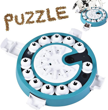 Dog Puzzle Toy Mental Stimulation - Level 3 in 1 Dogs Food Feeder Puzzle, Dog Treat Puzzle Feeder (Advanced-Mars Green Brainstorm)