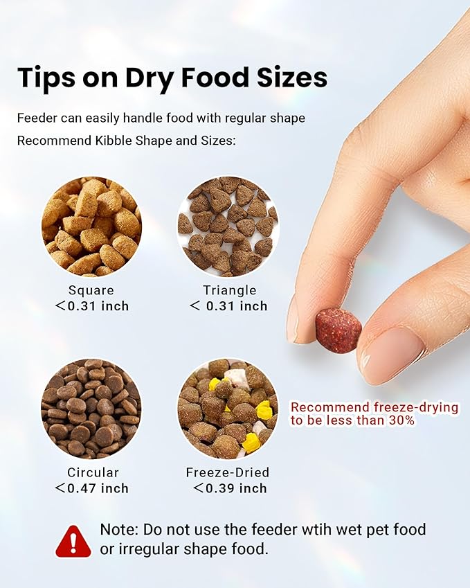 Vacqueen Automatic Cat Feeder for 3 Cats, 6L/25 Cups Smart WiFi Pet Feeder, Strong Anti-Jam System, Dual-Effect Desiccant Cat Food Dispenser, with 10S Voice Recorder for Cats and Small Dog(Black)