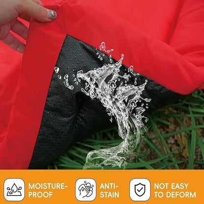 YOFANG 36"x25" Outdoor Travel Dog Bed,Portable Crate Mat Waterproof Anti-Slip, Kennel Pad Washable,Pet Camping Beds Ripstop 1200D Nylon Fabric,Easy to Clean for for Large Medium Dogs or Cats,Red