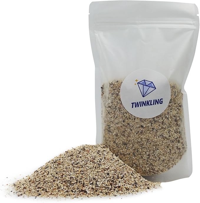 TWINKLING Silica Sand, Aquarium Sand, Horticultural Sand, Vermiculite, Coarse Sand for Plants, Fire Pit, Aquarium, Fish Tank, Resin Art, DIY Craft, Vase Filler, Home Decor, 410g/14.5oz (16-30 Mesh)