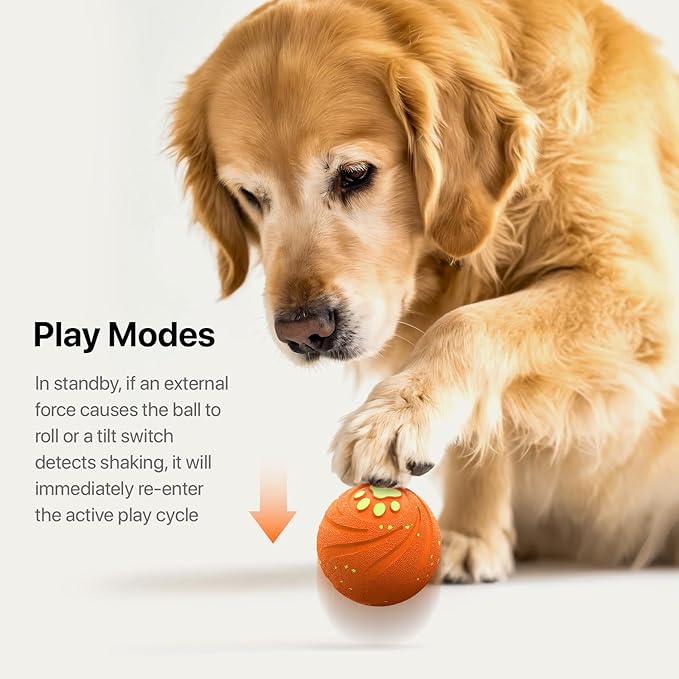Interactive Dog Toys Balls Moving - Smart Automatic Bouncing Interactive Dog Ball, Durable Pet-Safe E-TPU, IPX7 Waterproof, Anti Boredom Dog Toys to Keep Them Busy for Large and Small Dogs(2 PACK)
