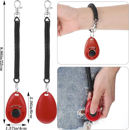 32 Pack Dog Training Clicker Bulk, Colorful Pet Training Clickers Cat Animal Trainer Clicker with Wrist Strap for Pet Dog Cat Horse Bird Behavioral Trainer Accessories (Multicolor)