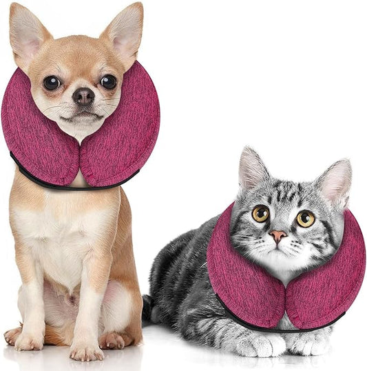 MIDOG Dog Cone - Inflatable Soft Donut Collar Alternative for Dogs After Surgery, Protective Recovery Collar Prevents Licking, Comfortable E-Collar Alternative for Small Medium Large Dogs (Gray, XS)