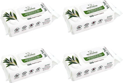 Best Pet Supplies Pet Grooming Wipes for Dogs & Cats,Deodorizer for Coats & Dry, Itchy, or Sensitive Skin, Clean Ears, Paws, Body, & Butt - Cleansing, Tea Tree, 400 Count