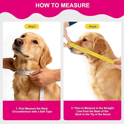 Sponge Core Dog Cat Cone Collar for After Surgery Recovery, Inflatable Dog Cone Alternative, Lainergie Dogs Donut Collar Adjustable with 2PCS Cover for Large Medium Small Dogs Cats (Grey+Pink, XXL)