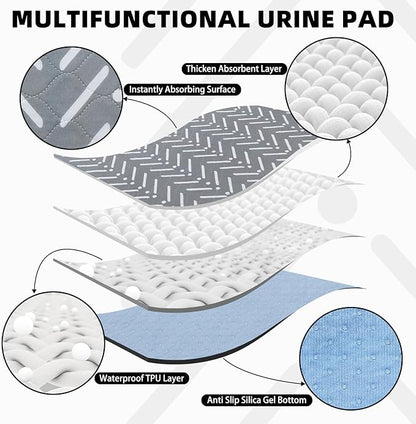 PUPTECK Reusable Dog Pee Pads Washable - Waterproof Puppy Potty Training Pads Whelping Mat, Fast Liquid Absorbing Non-Slip Pet 48" x 60"